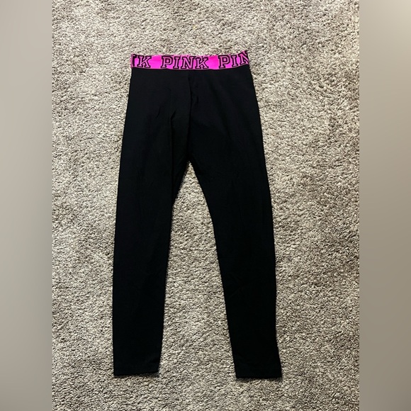 PINK Victoria's Secret Bundle of 3 Black Women’s Leggings Medium - Picture 10 of 13
